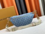 Louis Vuitton High Rise Monogram Denim light blue bag