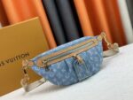 Louis Vuitton High Rise Monogram Denim bag side view